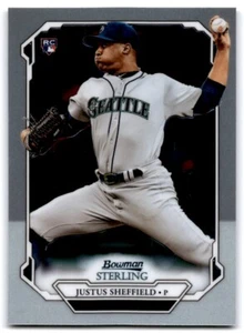 2019 Bowman Sterling Justus Sheffield Rookie Seattle Mariners #BSR-75 - Picture 1 of 2