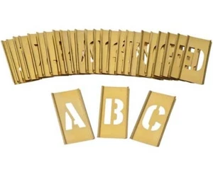 Dy-Mark Brass Interlocking Stencil A-Z 150mm Set - Picture 1 of 1