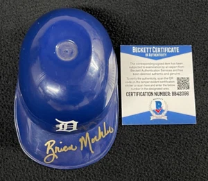 Brian Moehler Signed Detroit Tigers Mini Batting Helmet Beckett COA - Picture 1 of 3
