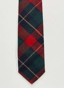 Vintage PENDLETON Men’s Neck Tie 100% Virgin Wool Red Multicolor Plaid - Picture 1 of 3