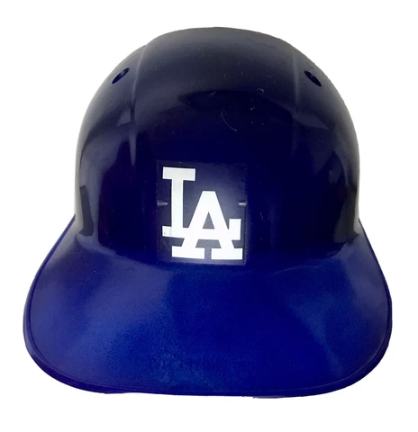 Vtg 70 Corp Los Angeles Dodgers Souvenir Baseball Batting Helmet LA Sticker Logo Cover