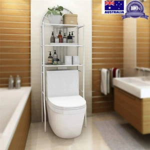3 Tiers Bathroom Rack Shelf Over Toilet Storage Cabinet Paper Holder Organizer - Picture 1 of 8