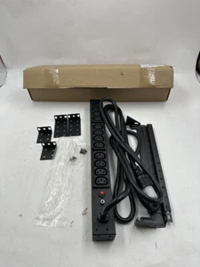CYBERPOWER PDU20BHVT12R BASIC 12-OUTLET RACKMOUNT PDU W/ L6-20P TWIST LOCK PLUG - Picture 1 of 3