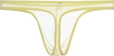 Roupa íntima masculina sexy elástica BIATOWR tanga apertada transparente - Imagem 1 de 4