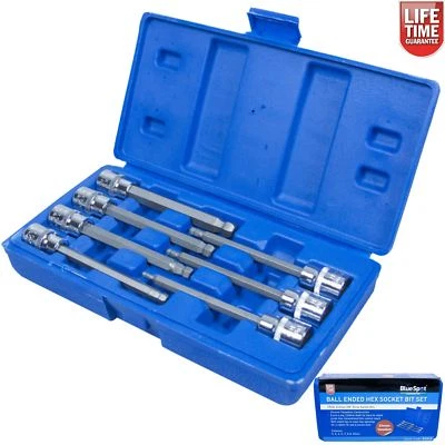 BlueSpot Ball End Hex Allen Key Long Reach Socket Set 7 Pc 3/8 Inch Drive - Image 1 of 2