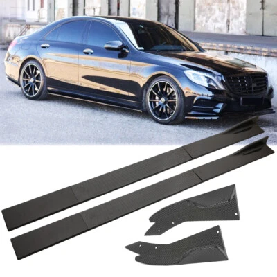 Carbon 78.7" Side Skirts + Rear Bumper Diffuser For Mercedes-Benz S420 S550 S600 - Image 1 of 4