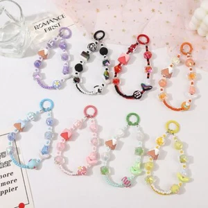 Bunt Perlen-Telefon gurt Ersatz Mobile Ketten-Lanyard Für Taschen zubehör - Zdjęcie 1 z 8