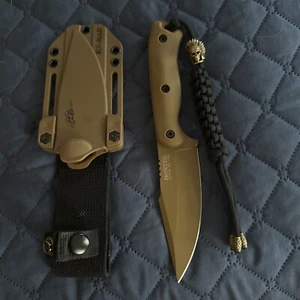 KA-BAR BK18 Short Becker Harpoon Fixed Blade Knife 4.56" 1095 Tan Harpoon Point - Picture 1 of 2