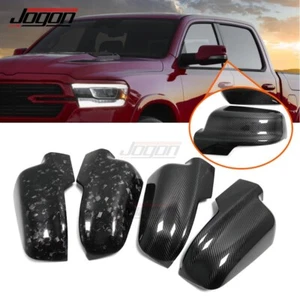 Real Carbon Side Mirror Cover Cap For Dodge RAM 1500 TRX 2019 2020 2021-2023 - Picture 1 of 13
