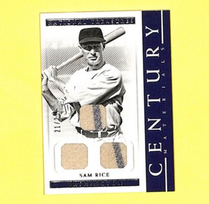 2018 Panini National Treasures Sam Rice 21/25 Triple Jersey Relic Card Senators 