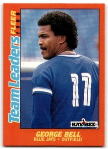 1988 FLEER KAY BEE TEAM LEADERS GEORGE BELL TORONTO BLUE JAYS #1