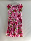 Timeless By Vanessa Tong Dress Size 16 Fit And Flare A-line Euc  Pink Flowers