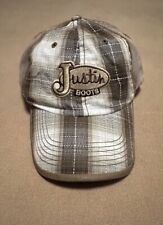 Justin Boot Company Plaid Hat Adjustable EUC