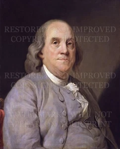 8x10 Foto Impreso Ben Benjamin Franklin 1778 Pintura de Duplessis Color Retrato - Imagen 1 de 1