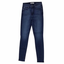 Fidelity Gwen High Rise Skinny Bali Blue Stretch Jeans Dark Wash Size 25 NEW