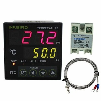 INKBIRD ON/OFF PID Temp Control Thermostats ITC-100VH 110V-240V K Sensor 25A SSR - Image 1 of 4