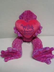 2001 Valentine Commonwealth Pink Frog Plush Stuffed Animal Toy "Wild About You" - Picture 1 of 7