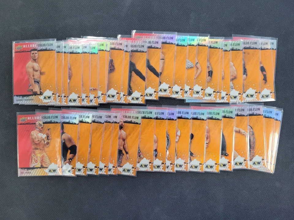 2022 Upper Deck Allure AEW Color Flow Red / Orange #R1-R50 Pick Your Card - Image 1 of 1