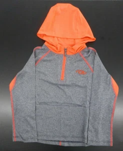 Boys CB Sports $42 Gray & Neon Orange Long Sleeve Hoodie Sizes 4, 5/6 & 7 - Imagen 1 de 4