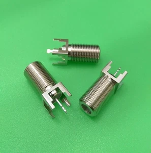 (10 PCS) F Female Straight PC Board PCB Mount Connector - USA Seller - Picture 1 of 2