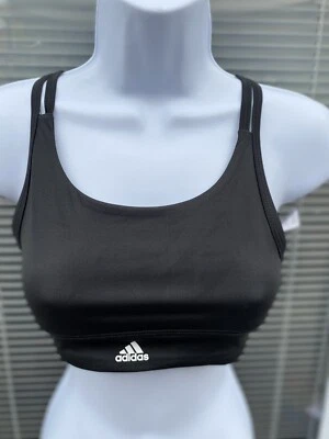  Adidas All Me VFA Sports Bra Sz XL Black - Image 1 of 4