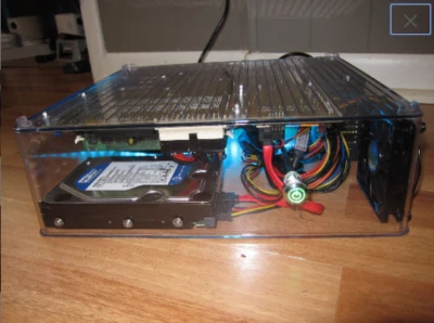 Rubbermaid Organizer Computer PC Mod, E5300 2.6 Ghz, 4Gb DDR2, 640Gb HDD, 300W - Image 1 of 3