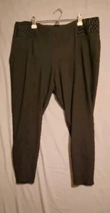 Lane Bryant Black Leggings Plus Sz 24 Womens Stretch High Rise  - Picture 1 of 9