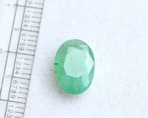 2.60 Cts NATURAL ZAMBIAN BEAUTIFUL EMERALD OVAL TOP GREEN GEMSTONE UNHEATED - Picture 1 of 6