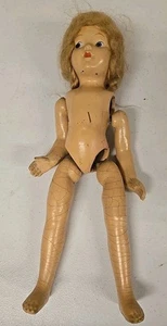 Vintage Old Disarticulated Composition Doll Original Hair Disstressed - Picture 1 of 5