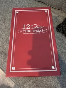 Pottery Barn 12 Days of Christmas Glass Ornaments Complete Set In Box - Picture 1 of 10
