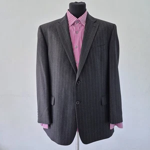 Chester by Chester Barrie Reda Super 100s Wool Blazer Jacket Grey Pinstripe 46R - Picture 1 of 16