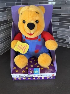 Vintage 1997 Mattel Disney Hug N Wiggle Giggle Winnie The Pooh Talking 12” Plush - Picture 1 of 8