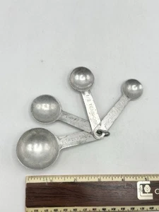 Vintage 4er Set Aluminium Messlöffel Mid Century! - Bild 1 von 2
