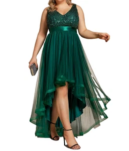 EVER PRETTY Formal Evening Party Bridal Elegant V-Neck Maxi Dress UK Size 18 2XL - Picture 1 of 6