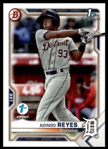 Adinso Reyes 2021 Bowman First 1st Edition Rookie Card RC #BFE-21 Detroit Tigers