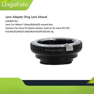 Lens Adapter Ring Lens Mount for Nikon F Lens to for Leica M Camera M-P M240 M10 - Picture 1 of 11