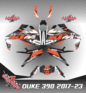 DUKE 390 2017 - 2021 Supermoto SEMI CUSTOM GRAPHICS KIT DUKE3 - Bild 1 von 1