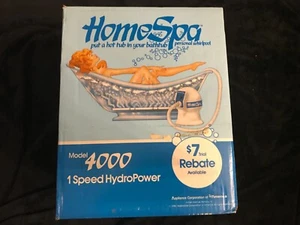 Vtg Homespa Model 4000 Hydro Powered Personal Bathtub Whirlpool Spa Sealed box - Picture 1 of 5