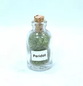 Peridot Chips in a Bottle Reiki Healing Crystals Financial Spiritual Abundance - Picture 1 of 2