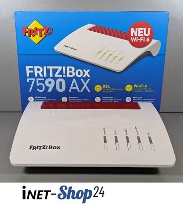 AVM FRITZ!Box 7590 AX mit S0 Bus (ISDN) - VDSL WLAN Wi-Fi 6 Router - Bild 1 von 2