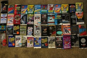 LIQUIDACIÓN PATRIMONIAL - Lote de 500 tarjetas HOCKEY vintage en paquetes sin abrir - Imagen 1 de 4