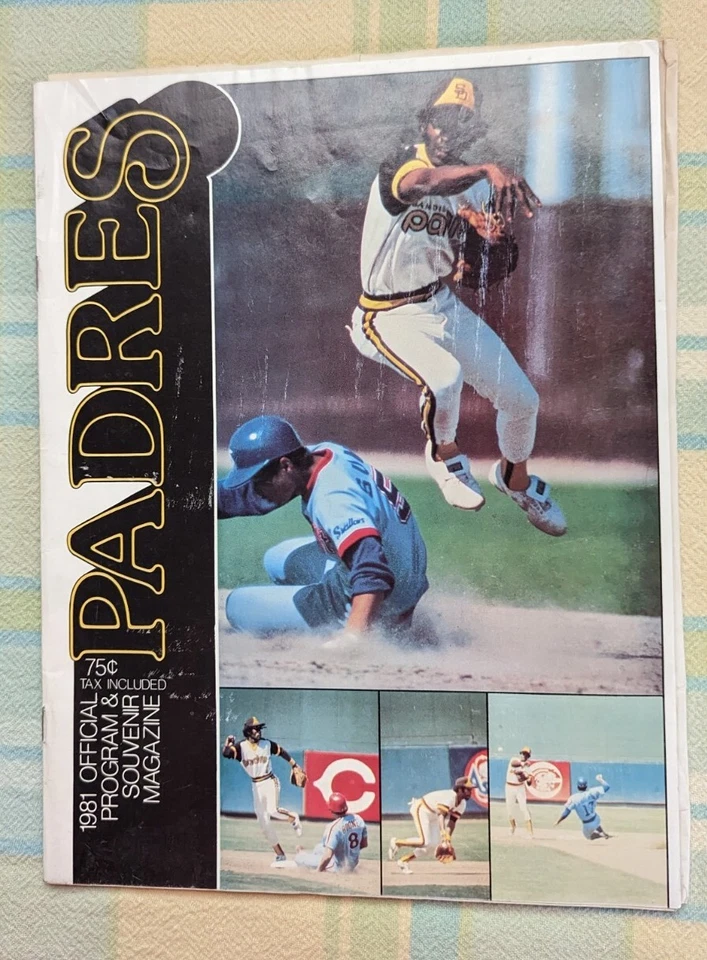 VTG 1981 San Diego Padres Official Program & Souvenir Magazine - Ozzie Smith - Image 1 of 4