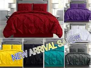 New 8PC. Pintuck Comforter Set - All Sizes - with Matching Bed Sheet and Shams! - Picture 1 of 10