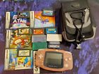 Game Boy Advance GBA Pink Lot 6 Games 3 Cases Bag Manuals Chargeable Batteries