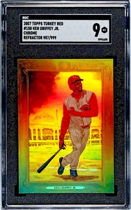 2007 Topps Turkey Red Ken Griffey Jr. Chrome-Refractor #987/999 Graded SGC 9 MT - Imagen 1 de 2