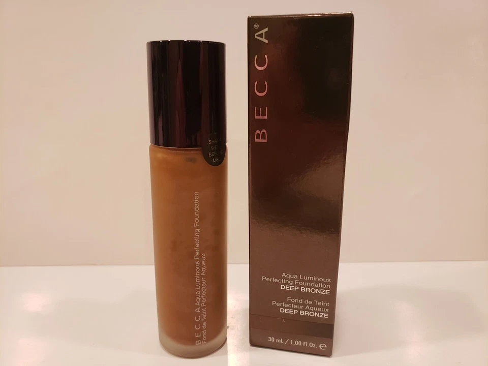 Becca ~ Aqua Luminous Perfecting Foundation ~ Deep Bronze ~ 1oz~NIB - Image 1 of 1