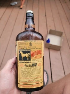 VINTAGE White Horse Cellar Blended Scotch Whisky Bottle U.S. AIRFORCE Sticker - Picture 1 of 11