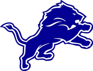 Detroit Lions lion logo 3" White or Blue Vinyl Decal Truck Car Window - Picture 1 of 6