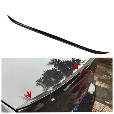 Alerón de techo trasero de coche sedán 125 cm pegatina PU negro brillante con cinta Foto 1 de 4