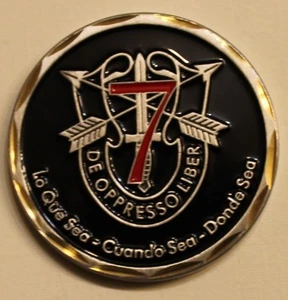 7th Special Force Airborne Group Hurlburt Field, FL Army Challenge Coin - Picture 1 of 2
